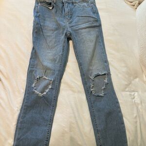 Blue Distressed Women's Jeans Free People